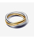 Anillo Bandas Entrelazadas en Dos Tonos Pandora. - 163262C0 Anillo Bandas Entrelazadas en Dos Tonos Pandora. - 163262C0