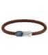 Pulsera Maserati para hombre con cuero marrón trenzado - JM223AVE15