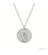 Collar redondo de la Virgen María con Piedras en Plata de primera ley