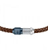 Pulsera Maserati para hombre con cuero marrón trenzado - JM223AVE15