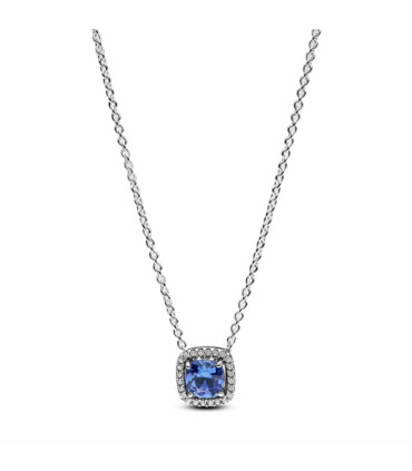 Collar Halo Azul Cuadrado Brillante Pandora - 393560C01-45