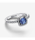 Anillo Halo Azul Cuadrado Brillante Pandora - 193555C01 Anillo Halo Azul Cuadrado Brillante Pandora - 193555C01