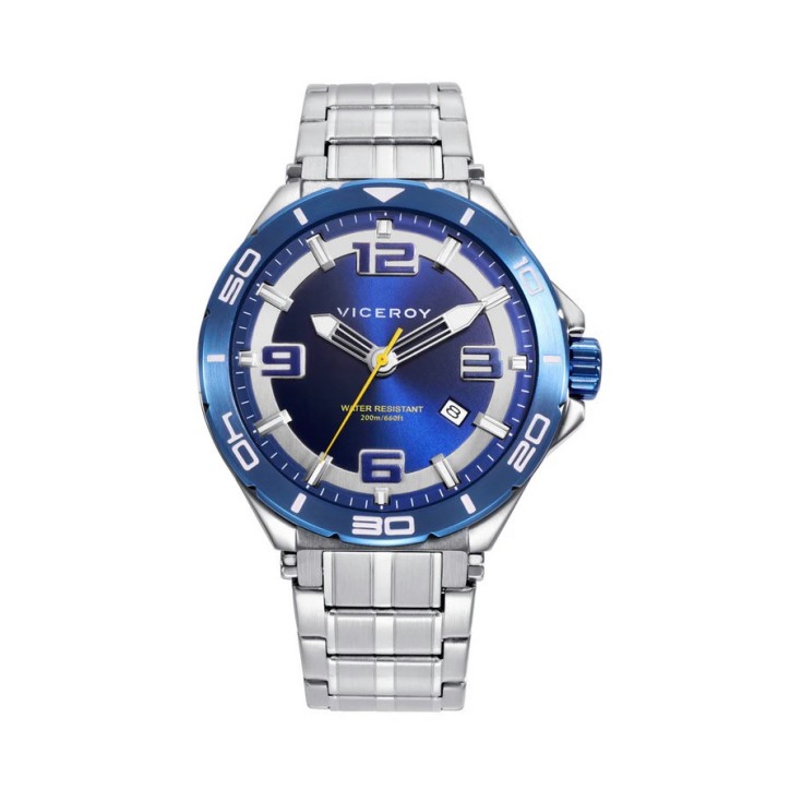 Reloj Viceroy Sumergible 200 metros para hombre con tonos azul y plateado - 46839-35