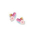 PENDIENTES ARCOIRIS CORAZÓN FLOR FUCSIA - 025ARCO