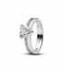 Anillo Corazón Doble Banda de Pandora - 193100C01