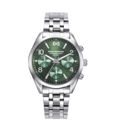 RELOJ MARK MADDOX MUJER CON CAJA Y BRAZALETE DE ACERO CON MOVIMIENTO DE CUARZO Y ESFERA VERDE - MM1021-65