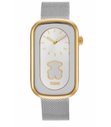 Reloj analógico bicolor con silueta oso y brazalete de acero T-Band Club - 3000140700