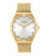 Reloj analógico con brazalete de acero dorado Karat Round Mesh - 3000139800