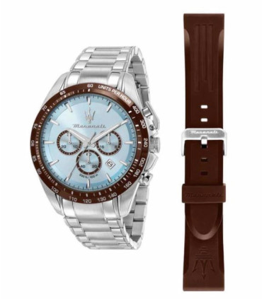 Reloj de Cuarzo Maserati Traguardo, Azul Celeste, Edición Especial - R8873612064