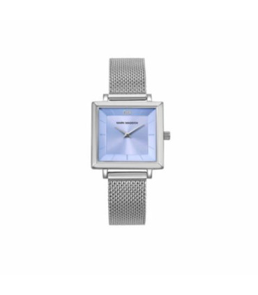 Reloj Mark Maddox mujer esfera cuadrada y malla milanesa plateada - MM1027-37