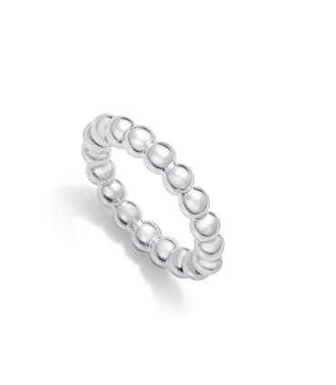 Anillo de acero chapado en plata 999 colección Laura Escanes - 14319A01400