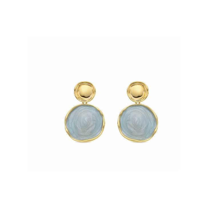 Pendientes Talorzi de Lacado Azul acabado oro amarillo de 18k - SGEW70460300