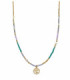 Collar con Cristal Azul acabado oro 18k - Zorsi - SGNW336C0400