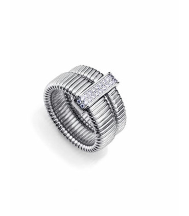 Anillo doble de acero colección Laura Escanes tubogas - 75392A01600