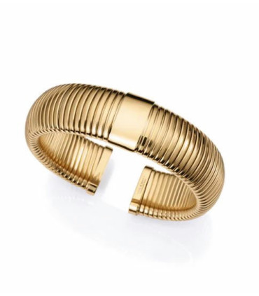 Pulsera de acero Ip dorado colección Laura Escanes tubogas - 75393P01012