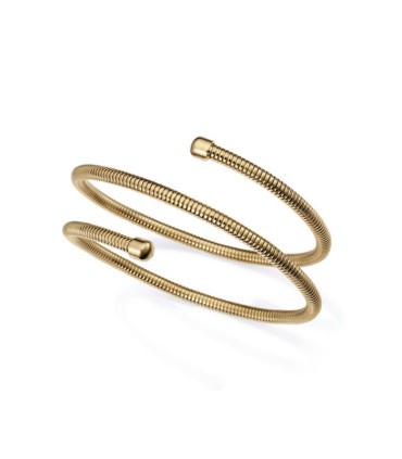 Pulsera de acero Ip dorado colección Laura Escanes tubogas helice - 75391P01012