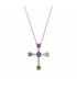 Collar de Plata de Ley 925 y Circonita Multicolor acabado en rodio - Toena - NT1122000