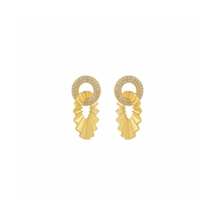Pendientes de Plata de Ley 925 y Circonita Brillante acabado oro amarillo de 18k - Hafa - EF202Y0000