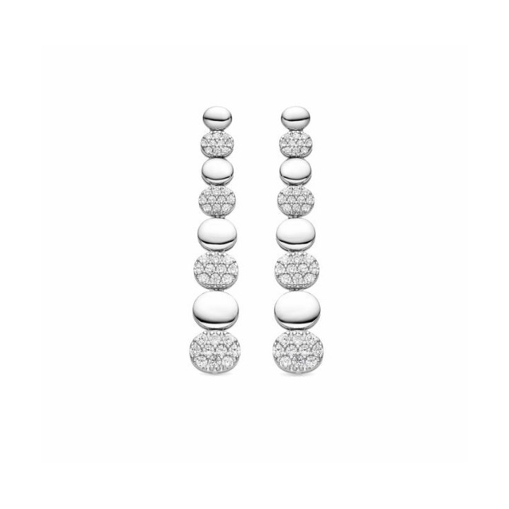 Pendientes de Plata de Ley 925 y Circonita Brillante acabado rodio - Cueko - EJ0810000