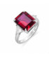 Anillo de Plata de Ley 925 y Circonita Rubí acabado rodio - Xifa - T23250616