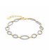 Pulsera de Plata de Ley 925 y Circonita Brillante acabado oro 18k - Phinthe - BX389Y0000