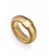 Anillo de acero Ip dorado colección Laura Escanes tubogas - 75393A01612