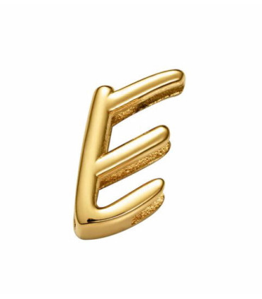 Motivo letra E de acero IP dorado para montar en pulsera personalizable - 1359M01012E