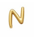 Motivo letra N de acero IP dorado para montar en pulsera personalizable - 1359M01012N
