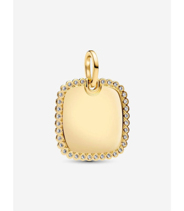 Colgante Etiqueta Grabable Cuadrada Brillante - 364009C01