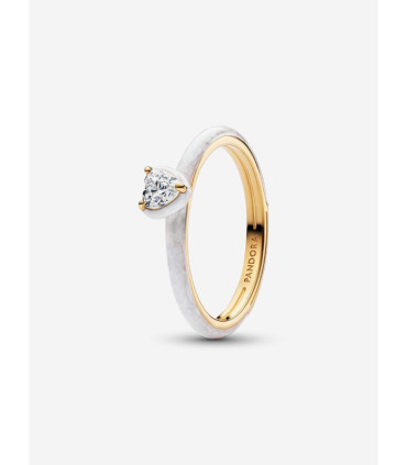 Anillo Corazón Chakra Blanco - 163088C01