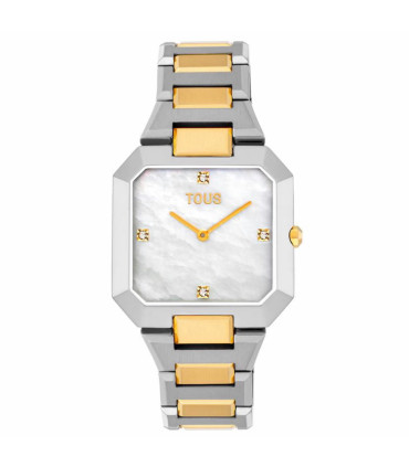 Reloj TOUS Karat Bicolor con brazalete de acero dorado y esfera de nácar