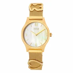 Reloj TOUS Epic Icon de acero IP dorado con esfera de nácar y malla milanesa - 3000135900