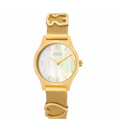 RELOJ TOUS analógico con brazalete de acero IPG dorado y esfera de nácar Epic Icon Mesh - 3000135900