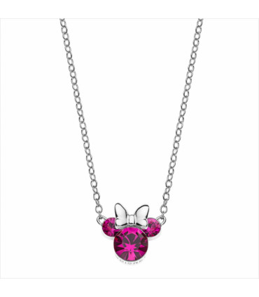 Collar Disney Minnie Plata 925 con Piedra Rosa – Diseño Infantil