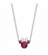 Collar Disney Minnie Plata 925 con Piedra Roja – Diseño Infantil Collar Disney Minnie Plata 925 con Piedra Roja – Diseño Infantil