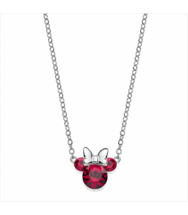 Collar Disney Minnie Plata 925 con Piedra Roja – Diseño Infantil