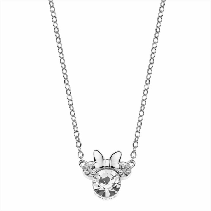 Collar Disney Minnie Plata 925 con Piedra Transparente – Diseño Infantil