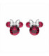 Pendientes Disney Minnie Plata 925 con Piedra Roja – Diseño Infantil
