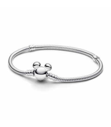 Pulsera Pandora Moments Cadena de Serpiente con Cierre Mickey Mouse de Disney - 593061C00