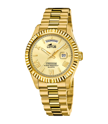 RELOJ LOTUS CHAMPAGNE CORREA DE ACERO INOXIDABLE 316L, HOMBRE - 18857/1