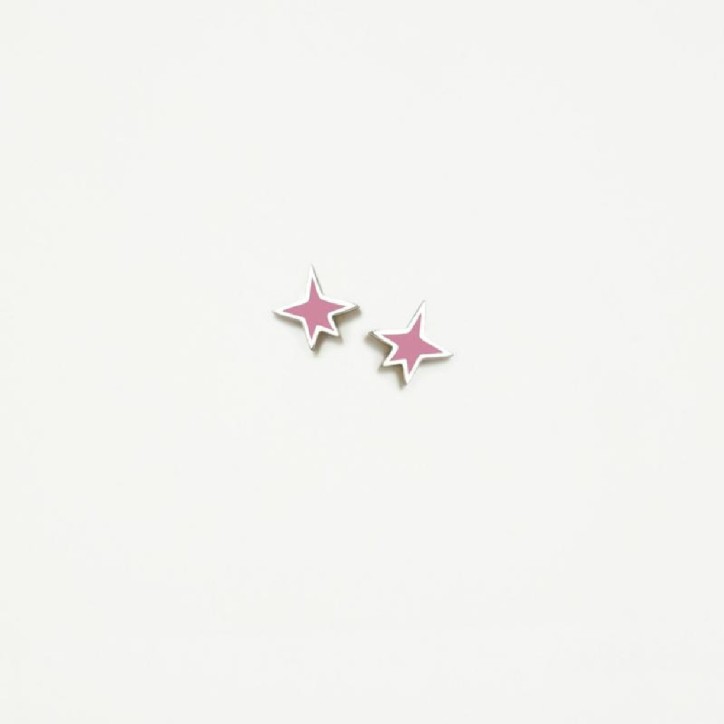 Pendientes SuperAgatha Estrella Rosa - 070SUP