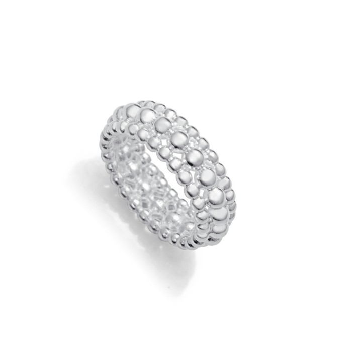 Anillo de acero chapado en plata 999 colección Laura Escanes - 14318A01600