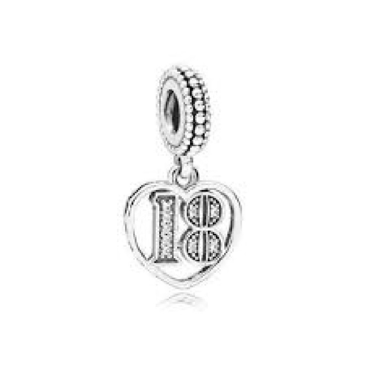 Charm colgante en plata de ley 18 años de amor - 797262CZ