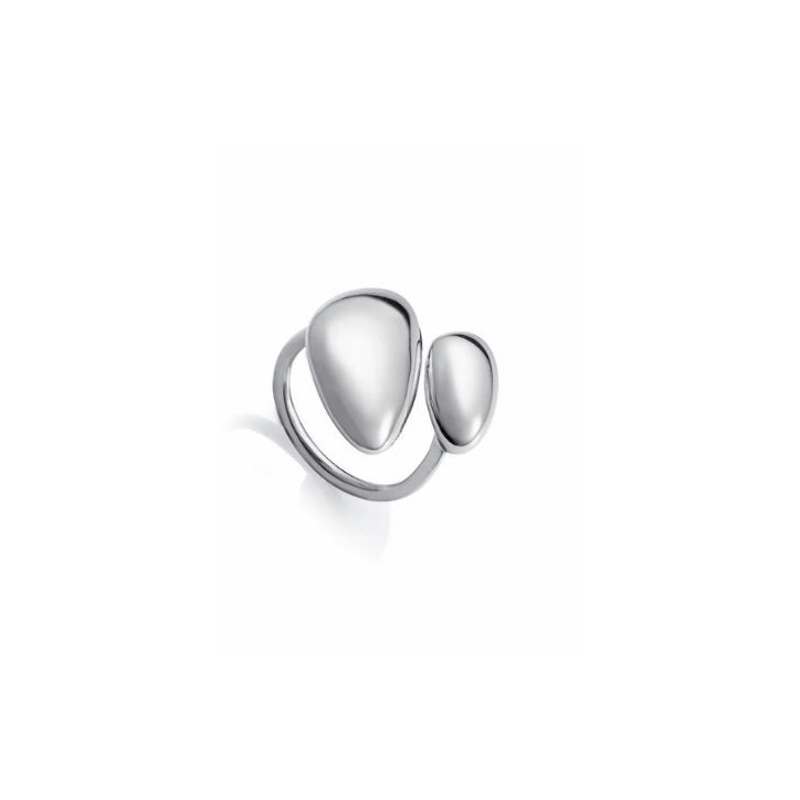 Anillo de mujer de acero volumen abierto - 14296A0