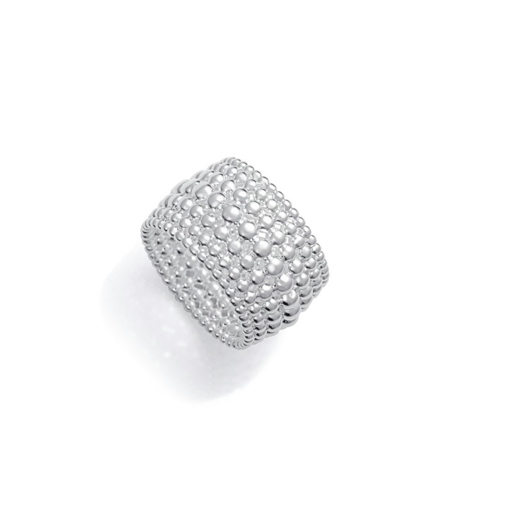 Anillo de acero chapado en plata 999 colección Laura Escanes - 14317A0