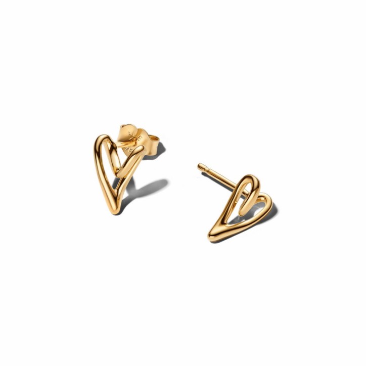 Pendientes de Botón Corazón Pequeño Forma Orgánica Pandora - 264393C00