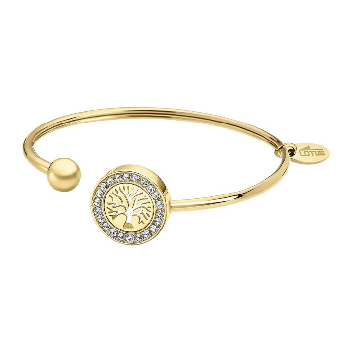 Pulsera Abierta Dorada para Mujer del Árbol de la Vida - LS2181/2/2