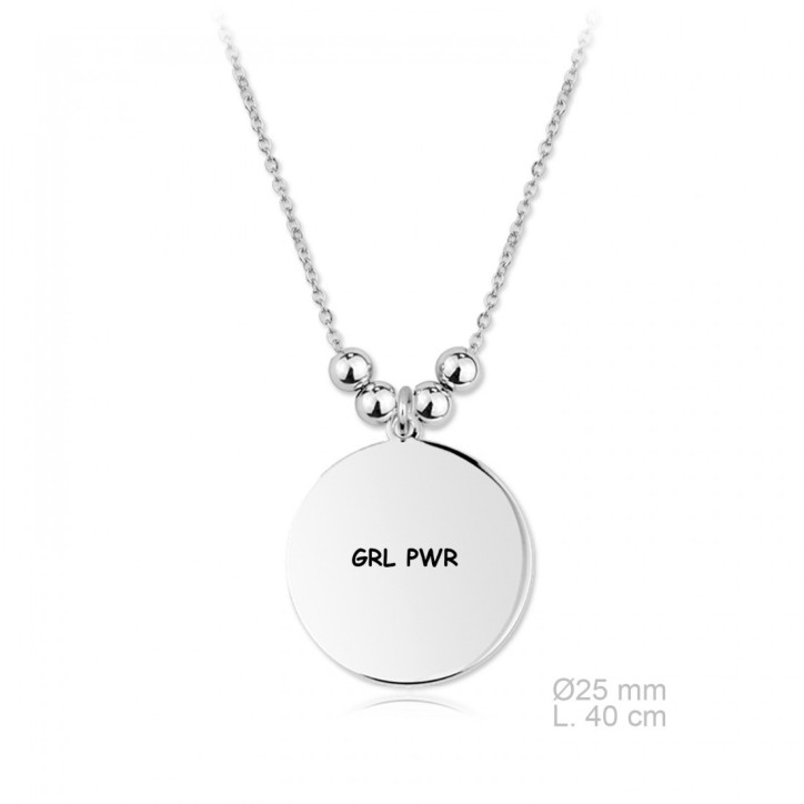 Collar de Disco Personalizado en Plata de Primera Ley