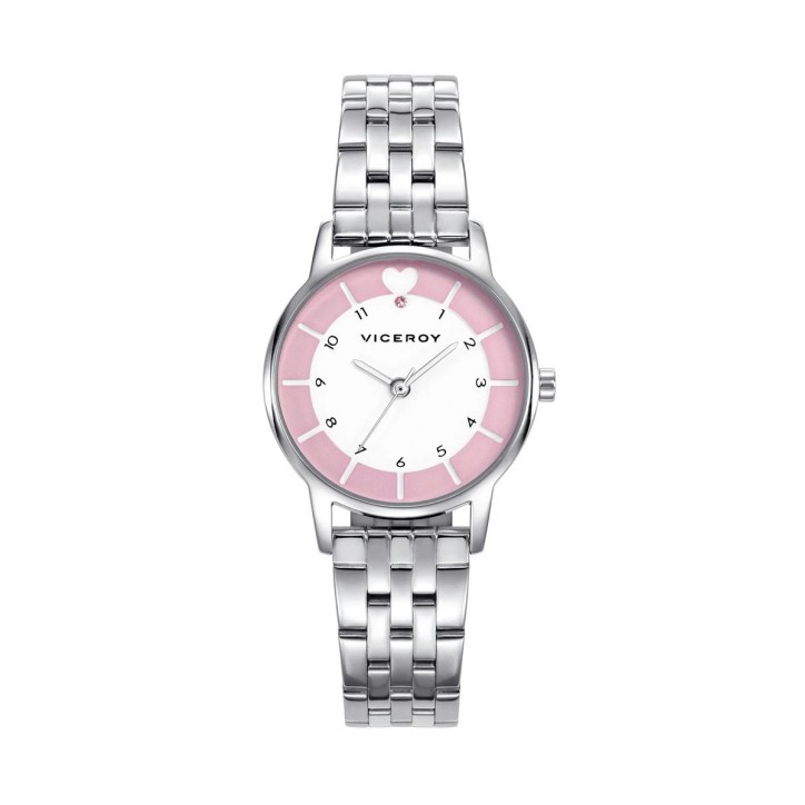 Reloj Viceroy Niña con esfera blanca y rosa con diseño de Corazón - 42366-94