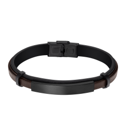 Pulsera para Hombre con cuero marrón y negro de Lotus Style - LS2401/2/2